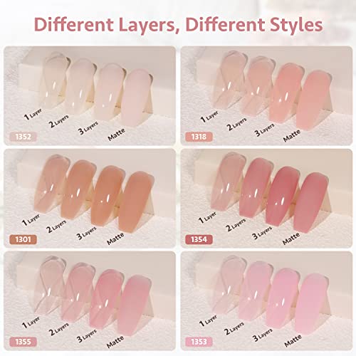GAOY Gel Nail Polish Set of (6 Colors)
