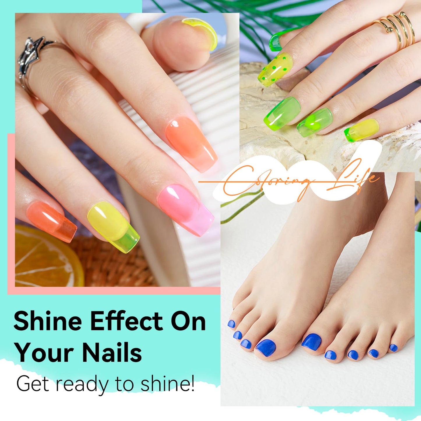 MIZHSE Nail Polish Set: Neon (6 Colors)