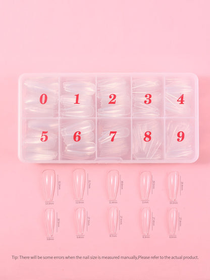 400pcs Long Coffin Fake Nail Press On Nails