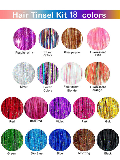18pcs Sparkle Hair Extension Kit