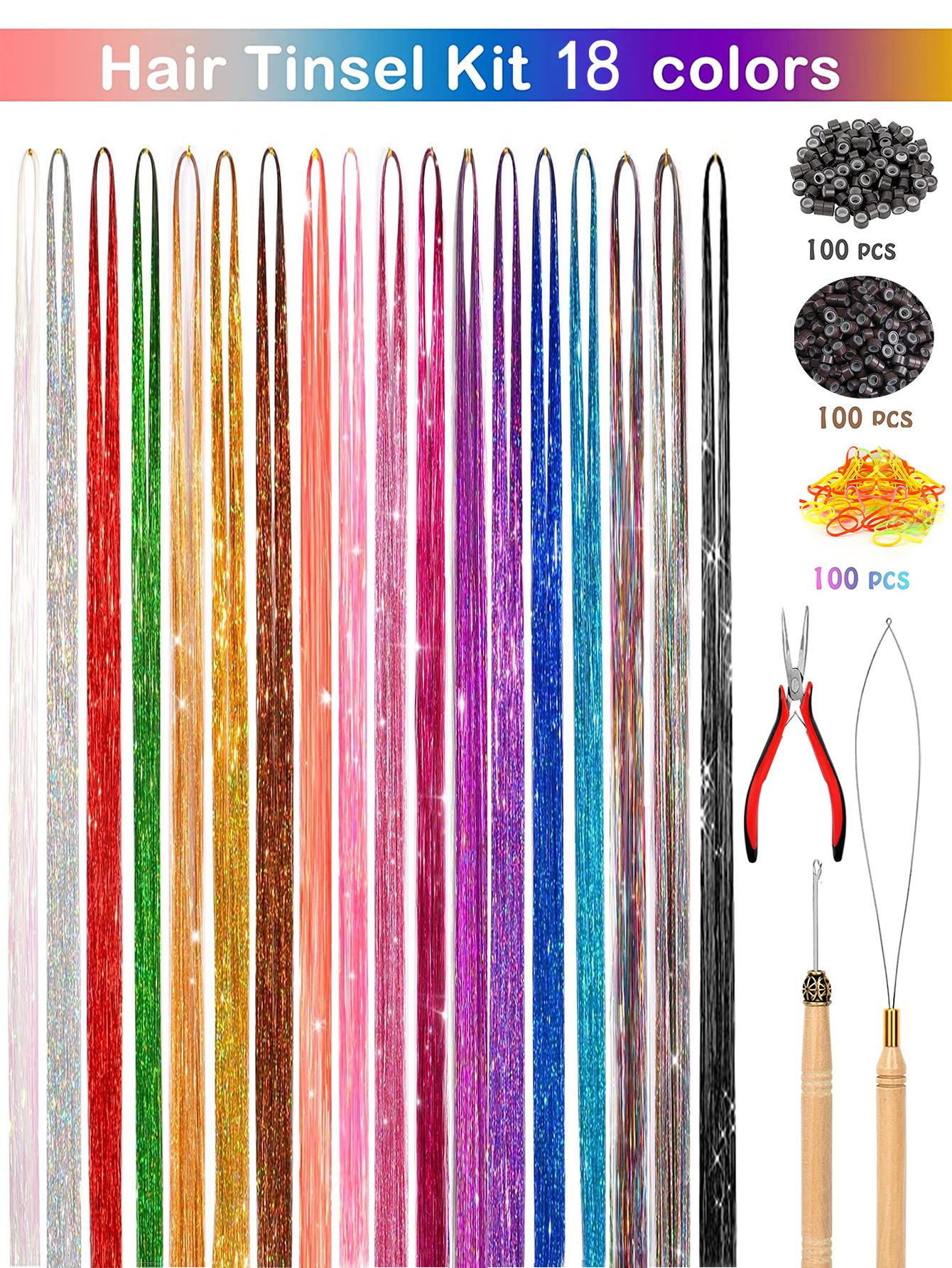 18pcs Sparkle Hair Extension Kit