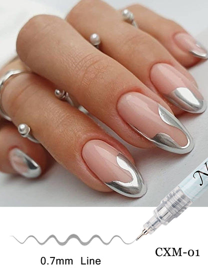2pcs Gold and Silver Waterproof Graffiti Nail Art Pens