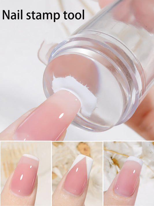 2pcs Nail Art Silicone Jelly Stamper & Scraper Set