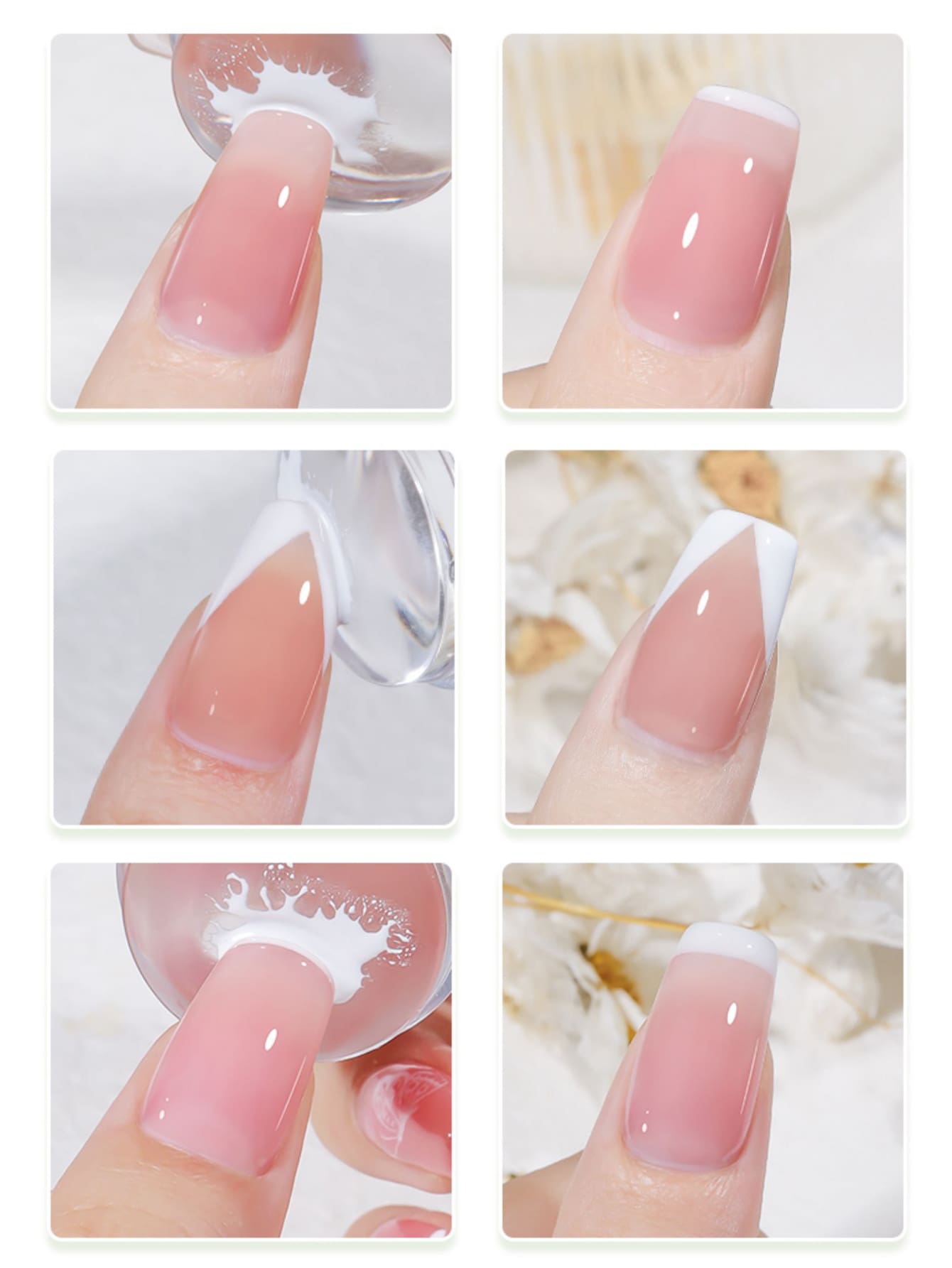 2pcs Nail Art Silicone Jelly Stamper & Scraper Set