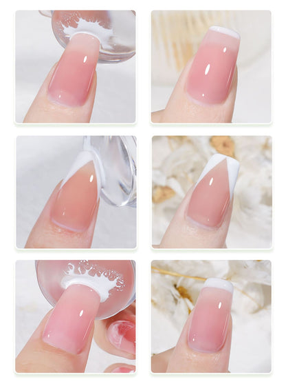 2pcs Nail Art Silicone Jelly Stamper & Scraper Set