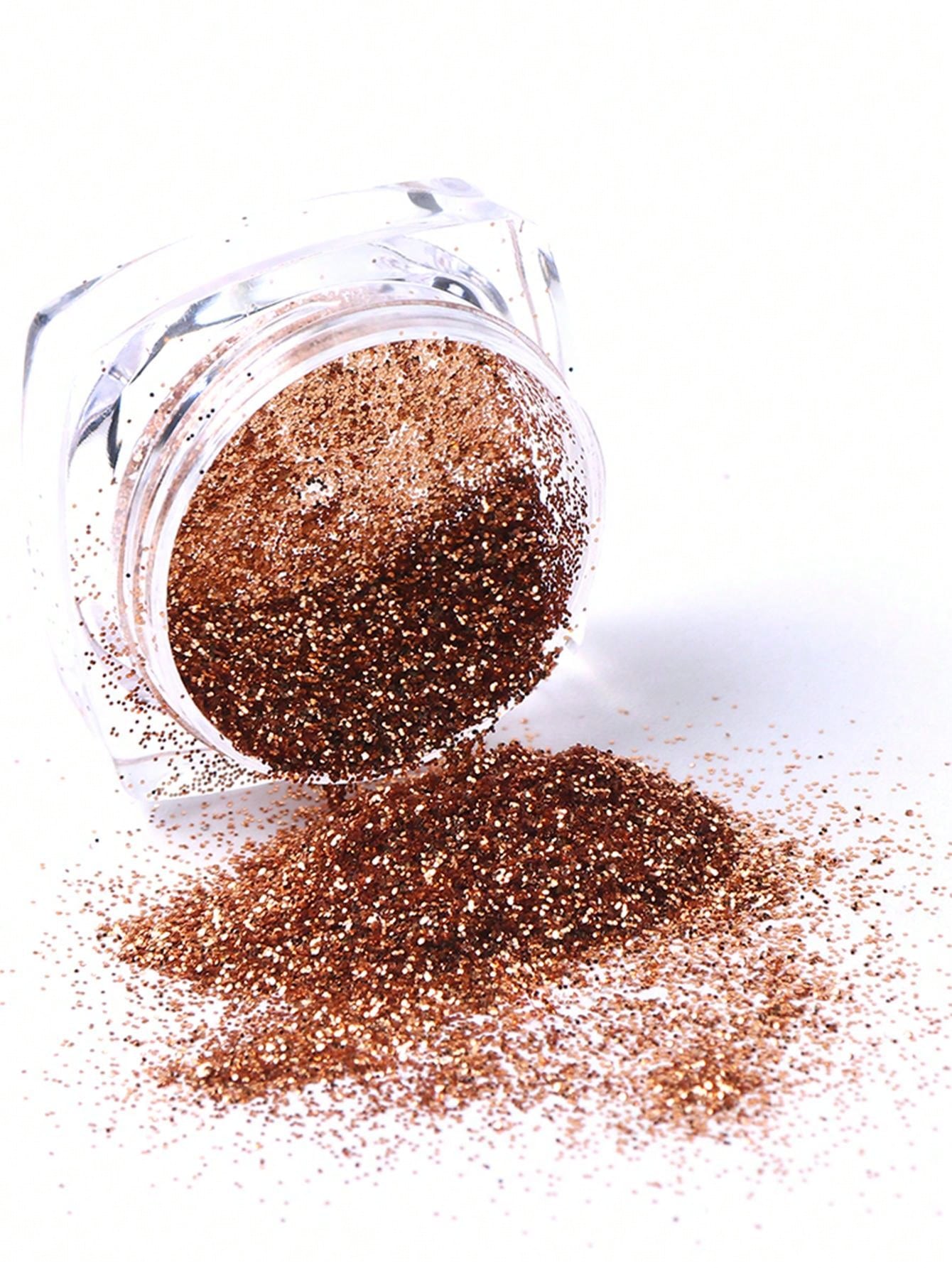 6 Boxes Y2K Aesthetic Gold Holographic Nails Glitter Powder