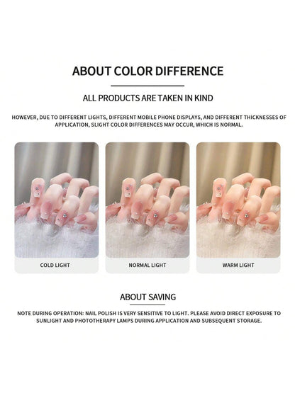 1pc Nude Pink Ice Gel Nail Polish 15ML