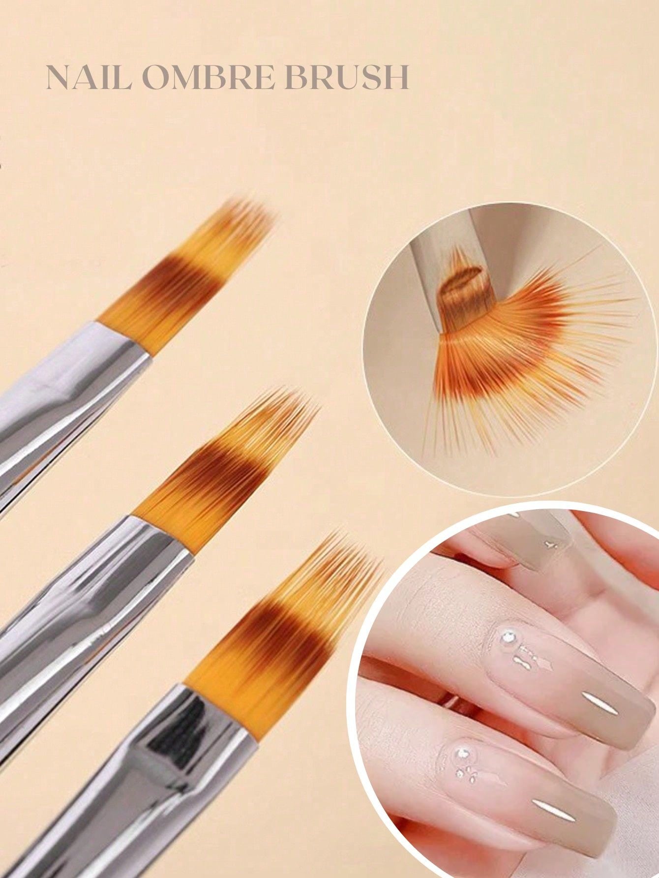 1Pc Ombre Effect Nail Art Brush