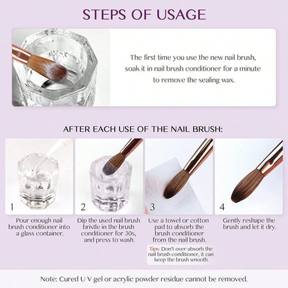 4Pcs Acrylic Nail Brush