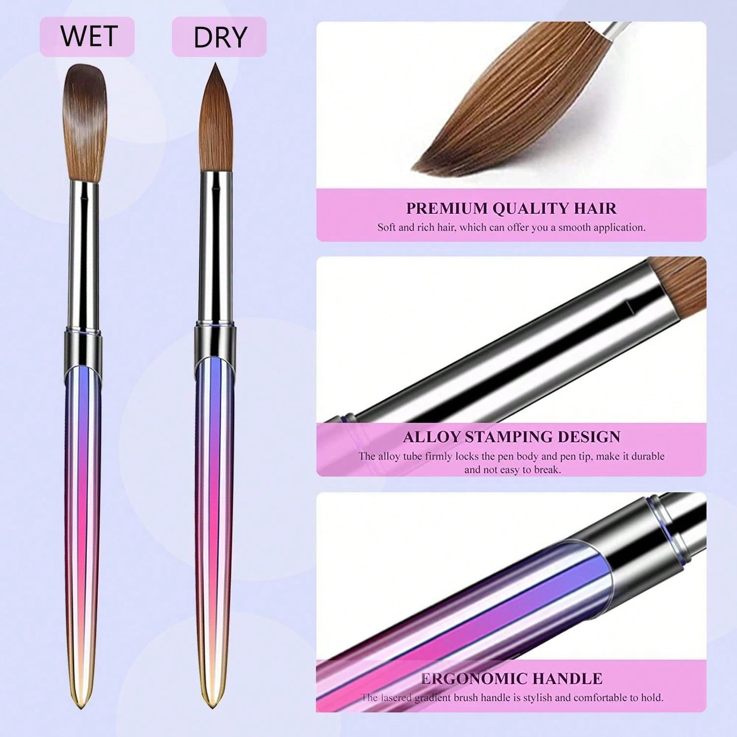 4Pcs Acrylic Nail Brush