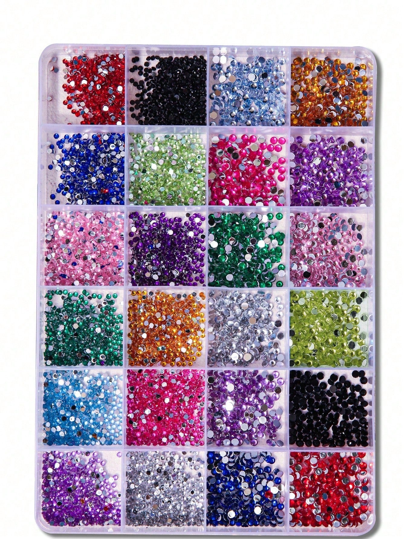 24 Grids Nail Art Rhinestones