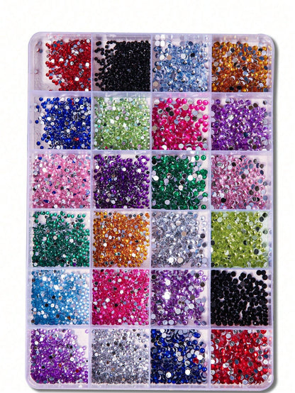 24 Grids Nail Art Rhinestones