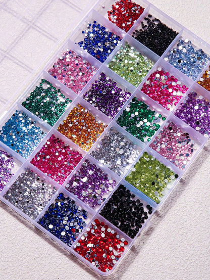 24 Grids Nail Art Rhinestones