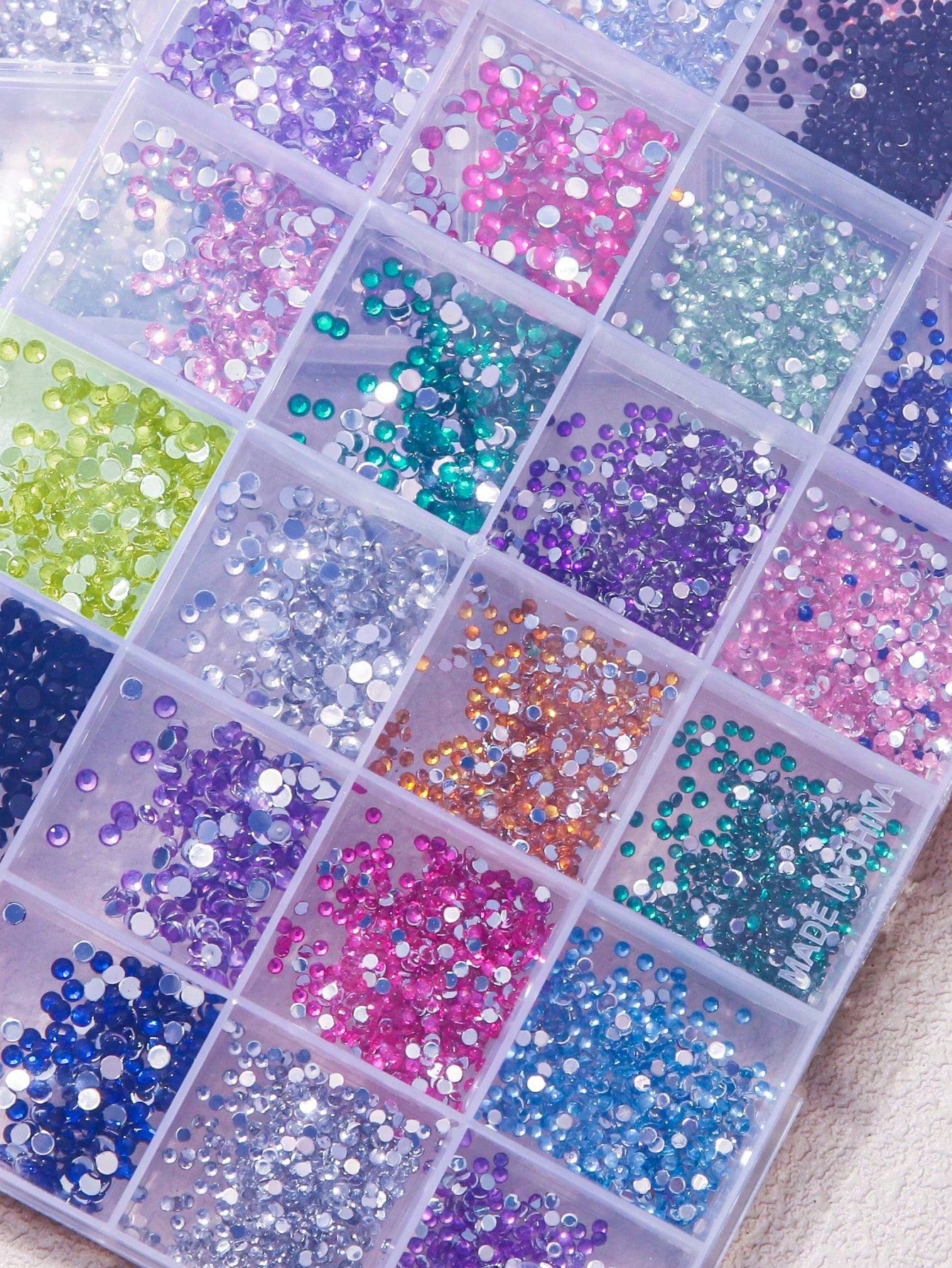 24 Grids Nail Art Rhinestones