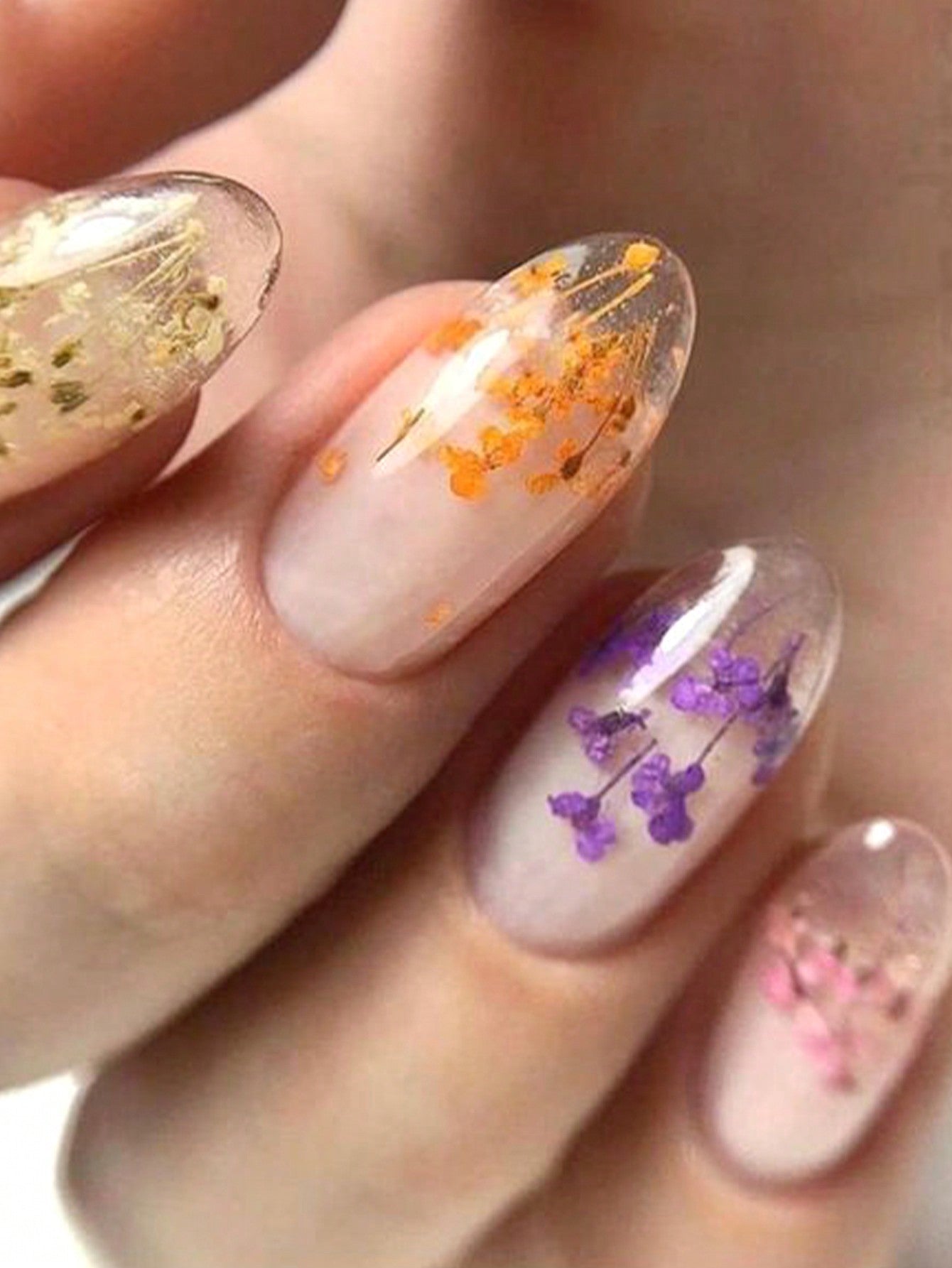 3D Lace Dried Flowers Nail Art Decoration 1 Box