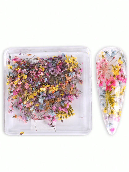 3D Lace Dried Flowers Nail Art Decoration 1 Box