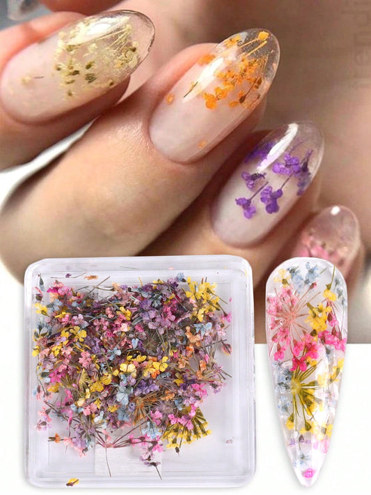 3D Lace Dried Flowers Nail Art Decoration 1 Box