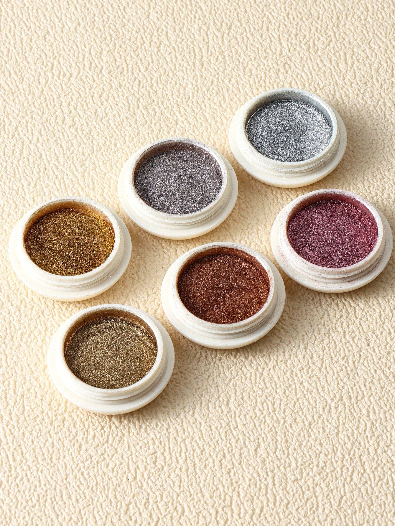 6pcs Chrome Gold Silver Nail Powder