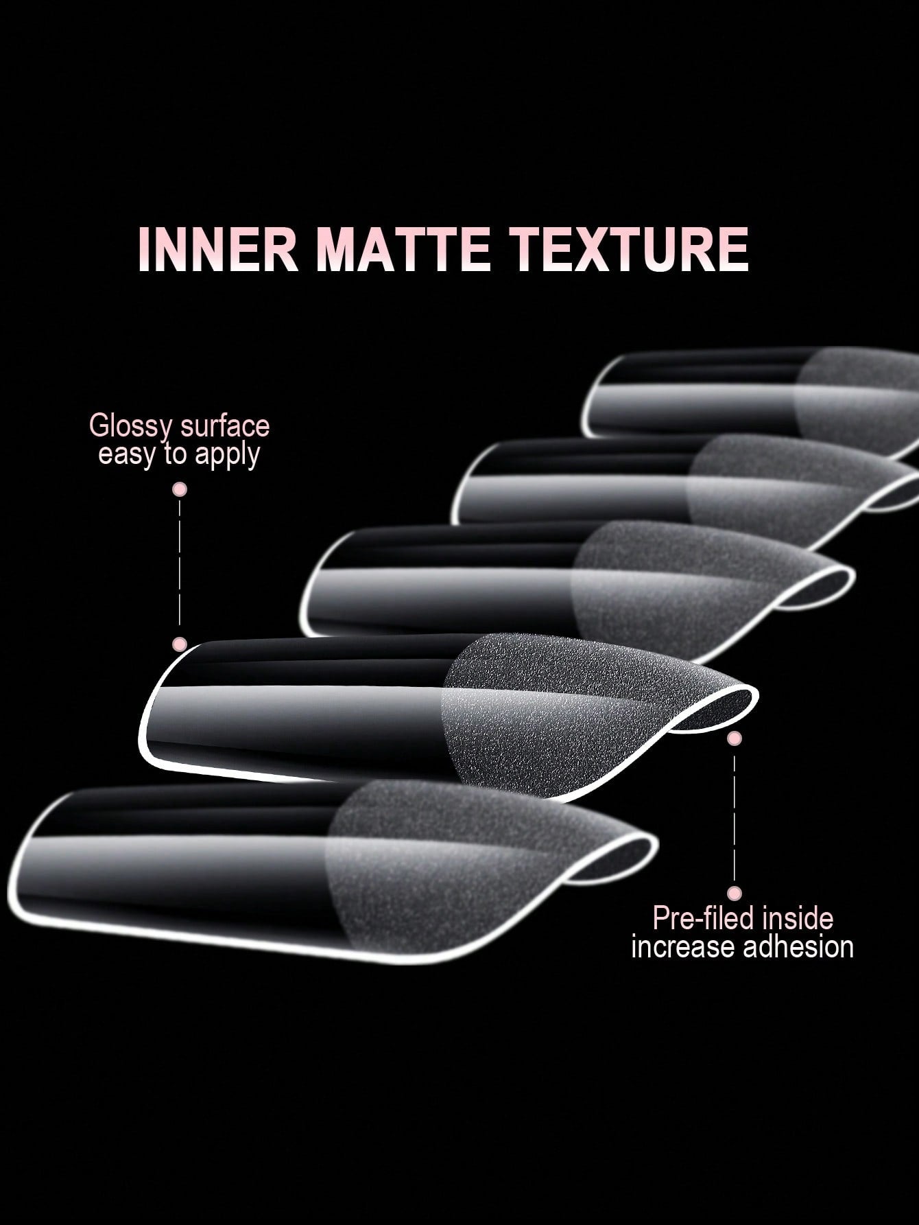 Full Cover Press On Nail Tips Stiletto Almond Square 600Pcs