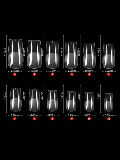 Full Cover Press On Nail Tips Stiletto Almond Square 600Pcs