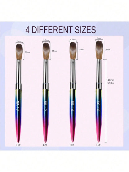 4Pcs Acrylic Nail Brush