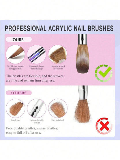 4Pcs Acrylic Nail Brush