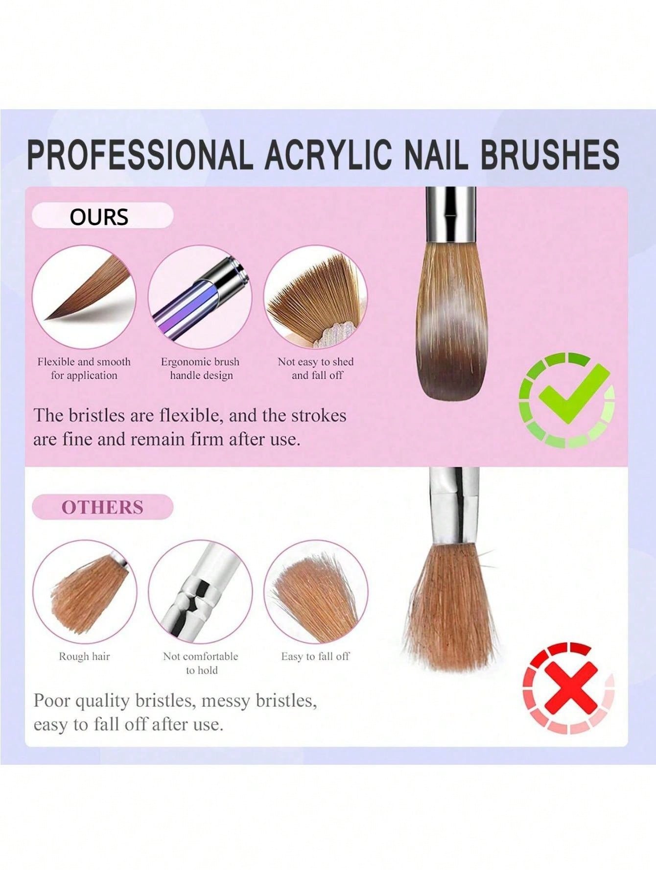 4Pcs Acrylic Nail Brush