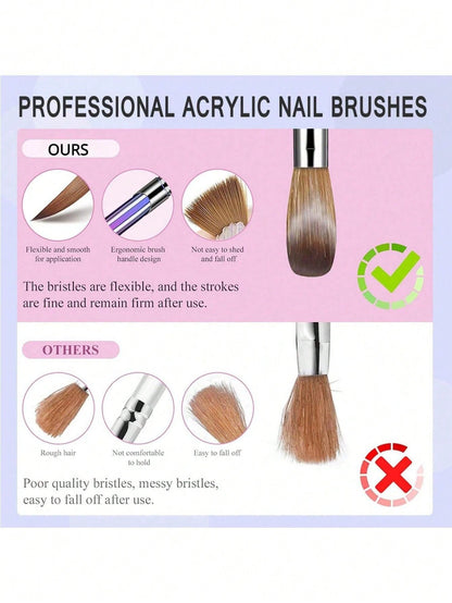 4Pcs Acrylic Nail Brush
