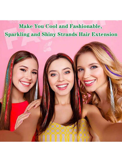 12 Colors Tinsel Hair Extensions