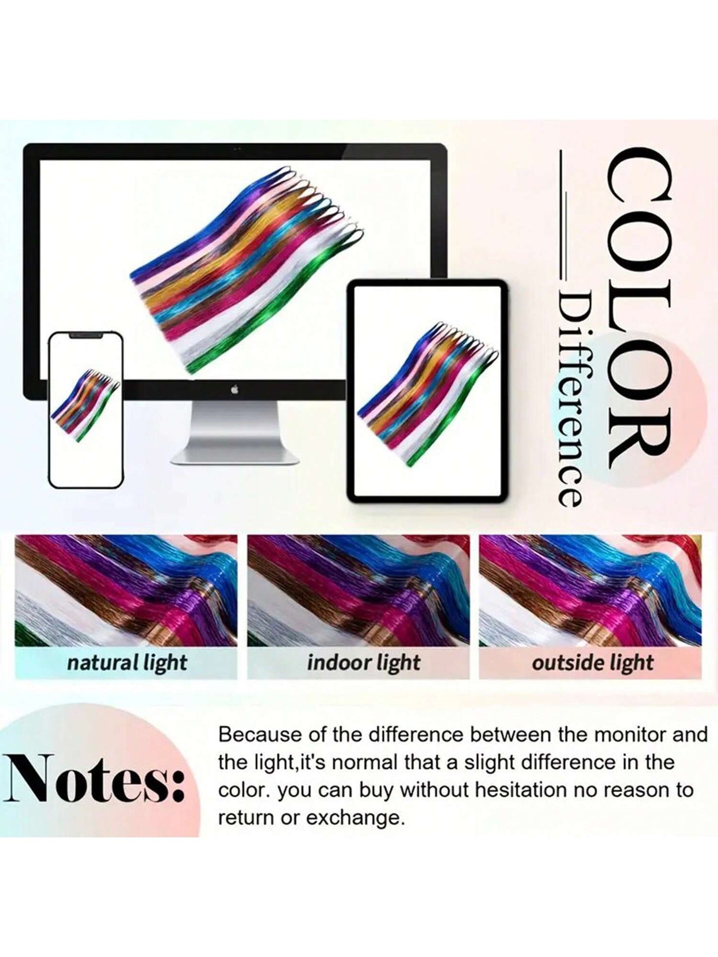 12 Colors Tinsel Hair Extensions