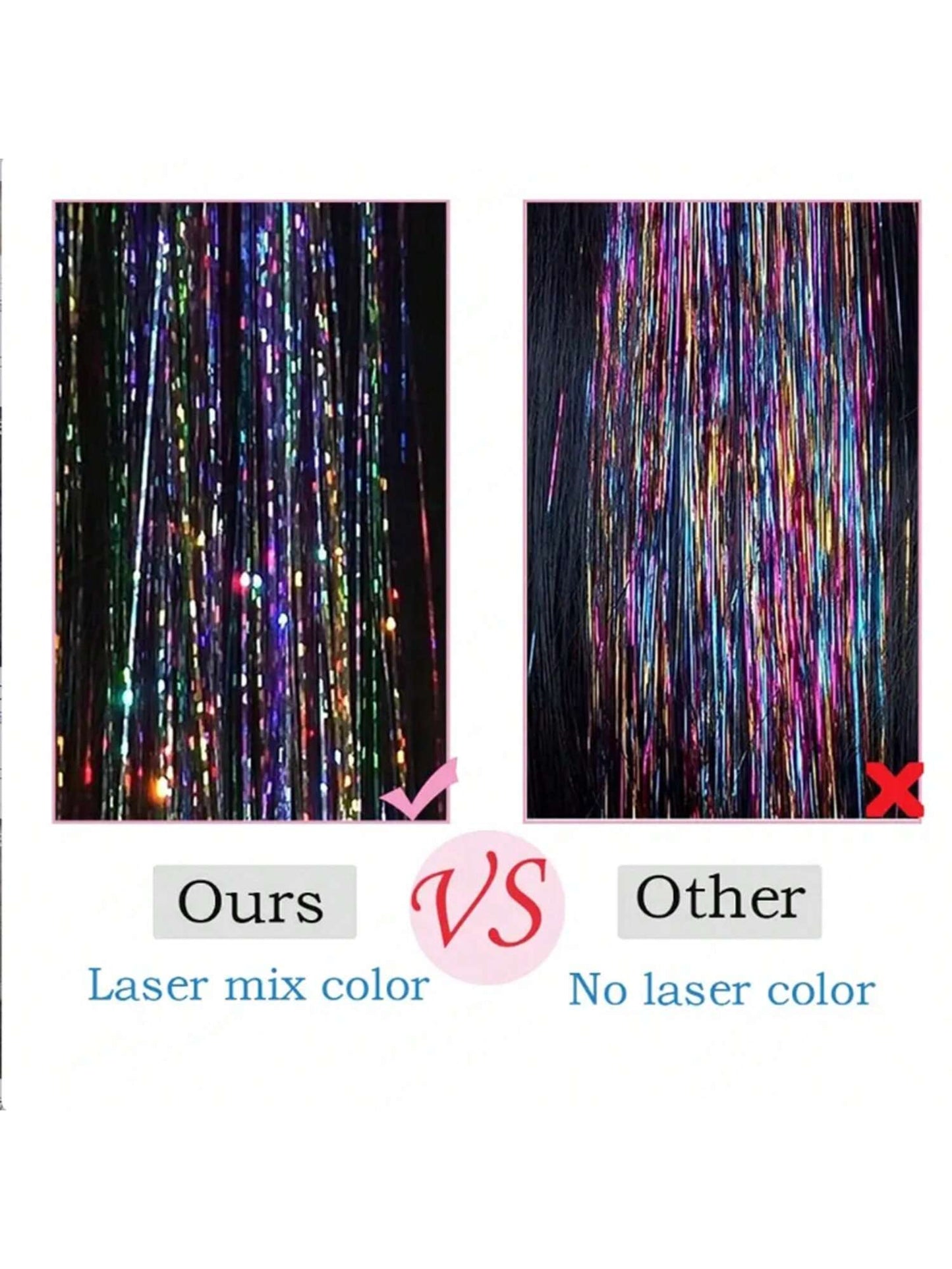 12 Colors Tinsel Hair Extensions