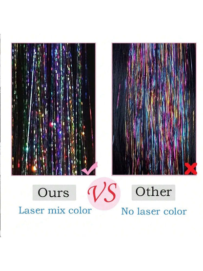 12 Colors Tinsel Hair Extensions