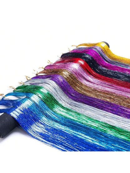 12 Colors Tinsel Hair Extensions