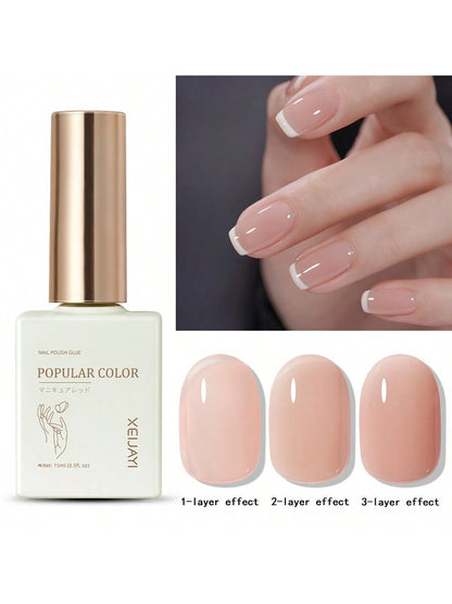 1pc Nude Pink Ice Gel Nail Polish 15ML