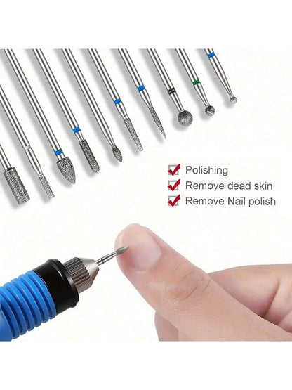 Nail Drill Bits Set, 10pcs