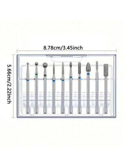 Nail Drill Bits Set, 10pcs