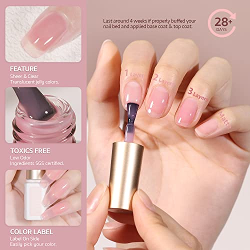 GAOY Gel Nail Polish Set of (6 Colors)