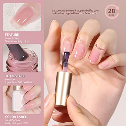GAOY Gel Nail Polish Set of (6 Colors)