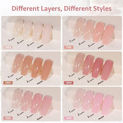GAOY Gel Nail Polish Set of (6 Colors)