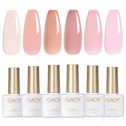 GAOY Gel Nail Polish Set of (6 Colors)
