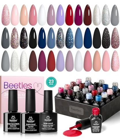 Beetles 23Pcs Gel Nail Polish Set (20 Colors)
