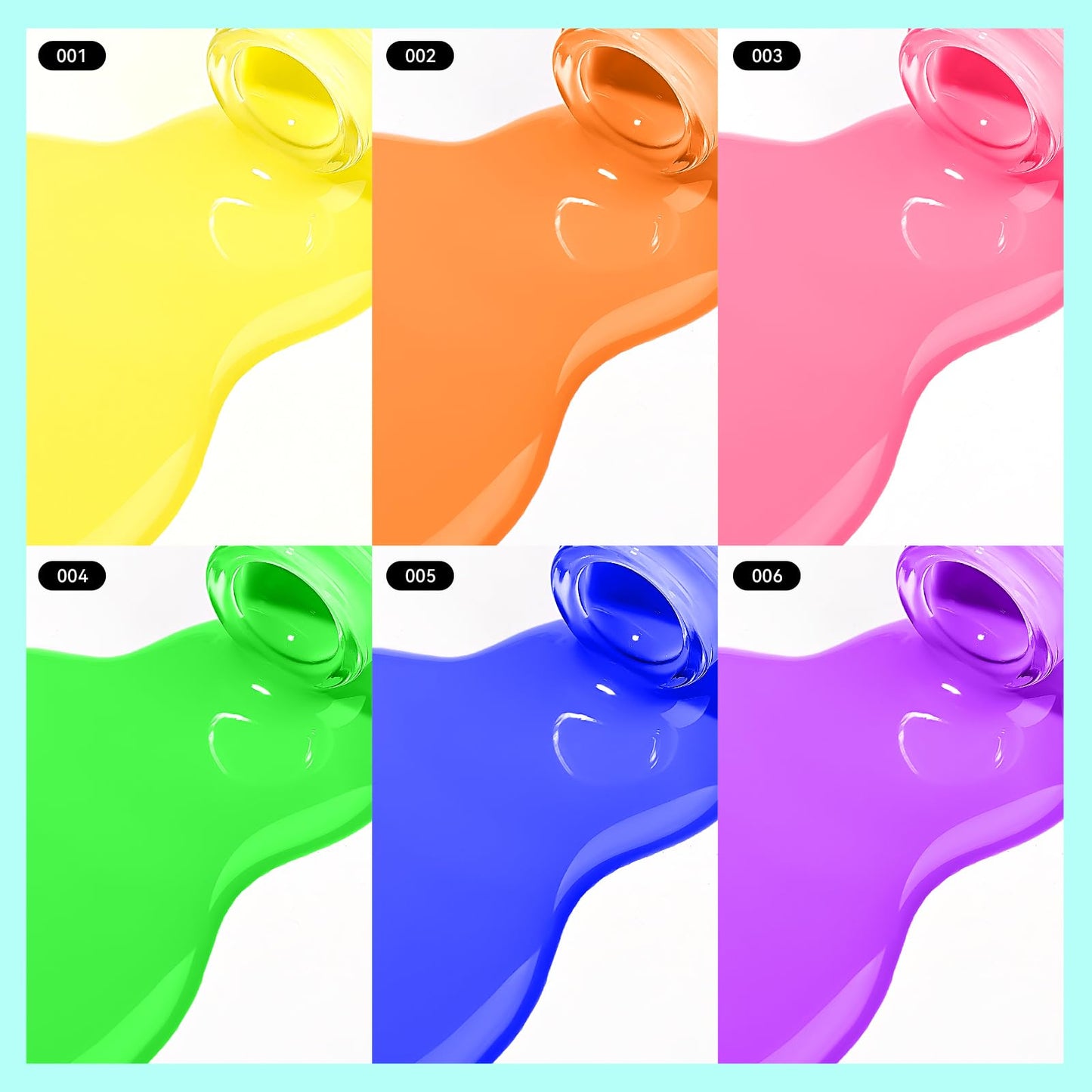 MIZHSE Nail Polish Set: Neon (6 Colors)