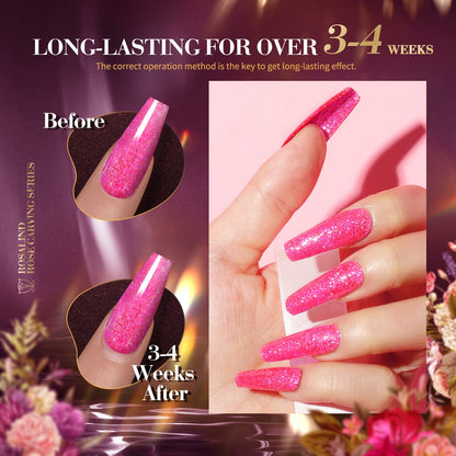 ROSALIND Glitter Gel Nail Polish Set (8PCS)