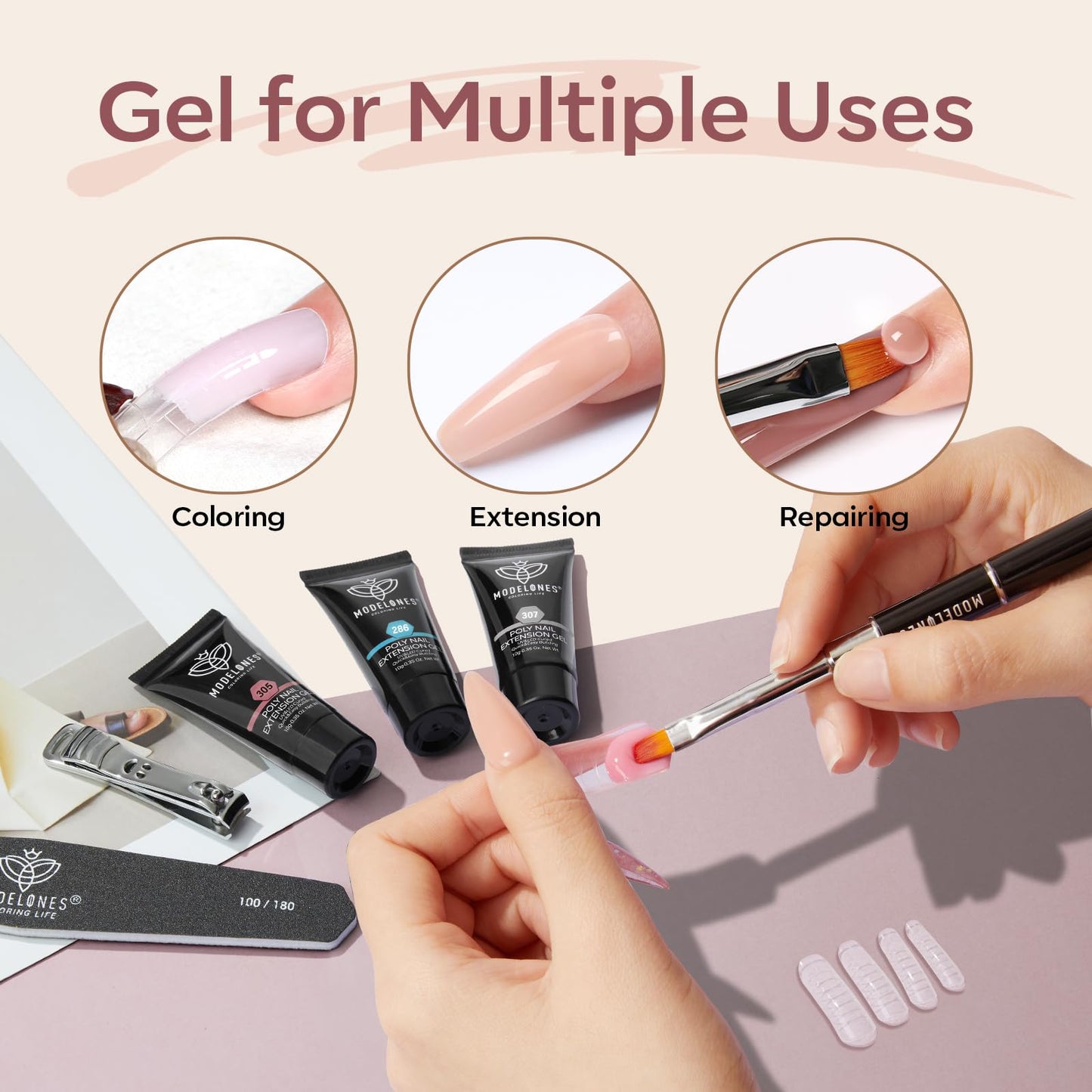 Modelones Poly Nail Gel Set (12 Colors)