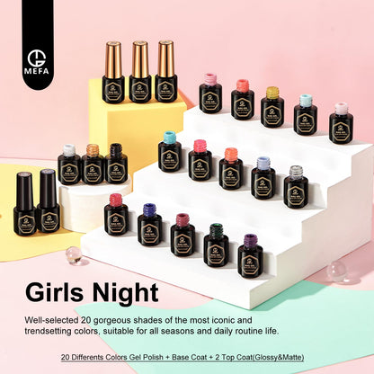 MEFA Gel Nail Polish Kit (23 Pcs)