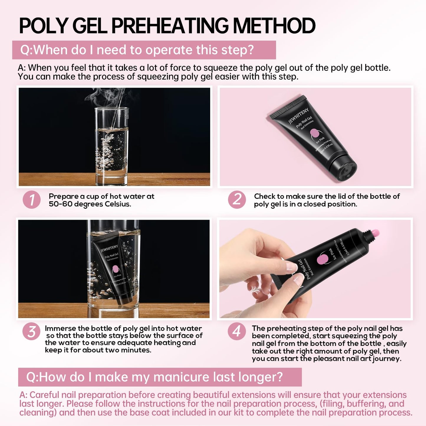 Poly Extension Gel Nail Kit 14 PCS Poly Gel