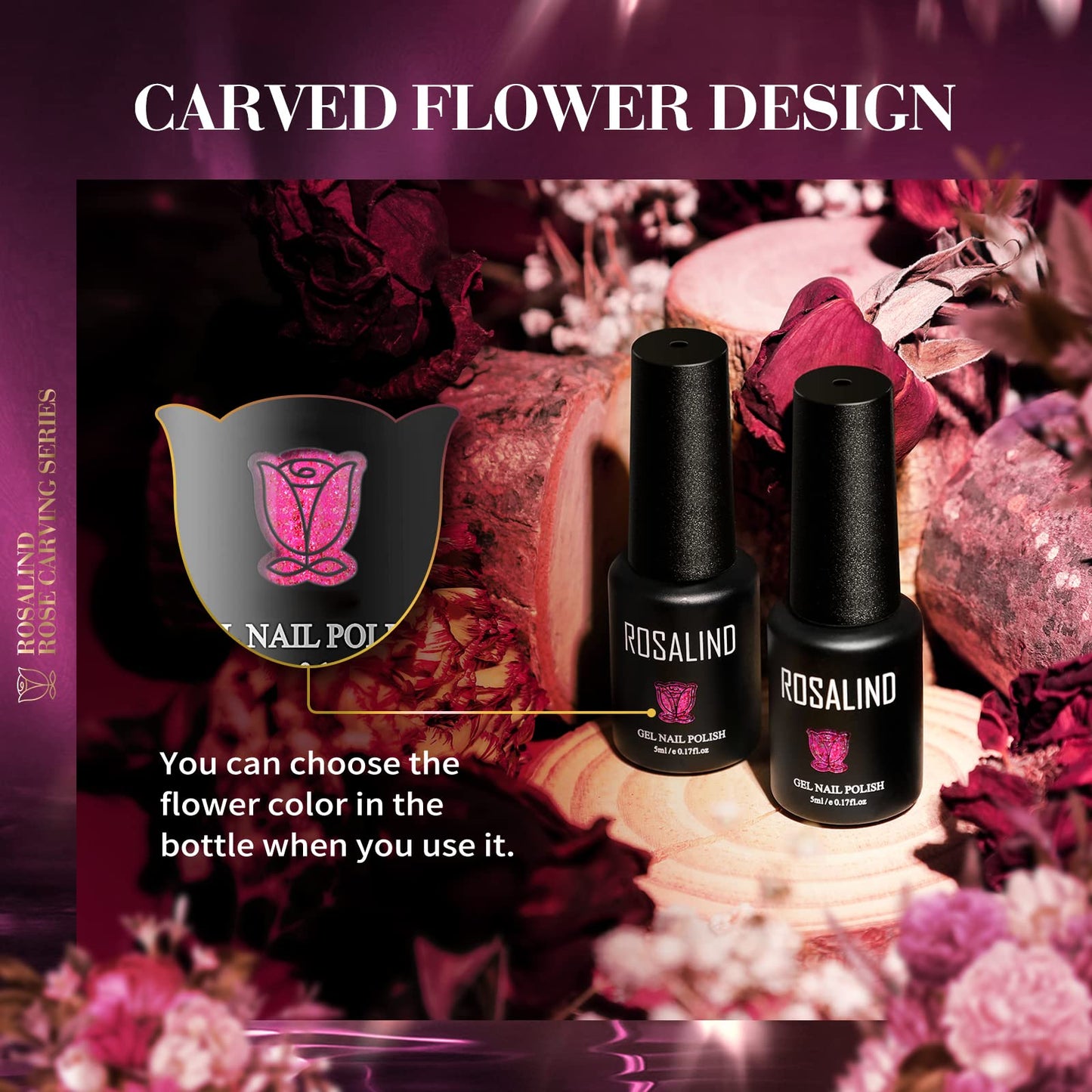 ROSALIND Glitter Gel Nail Polish Set (8PCS)