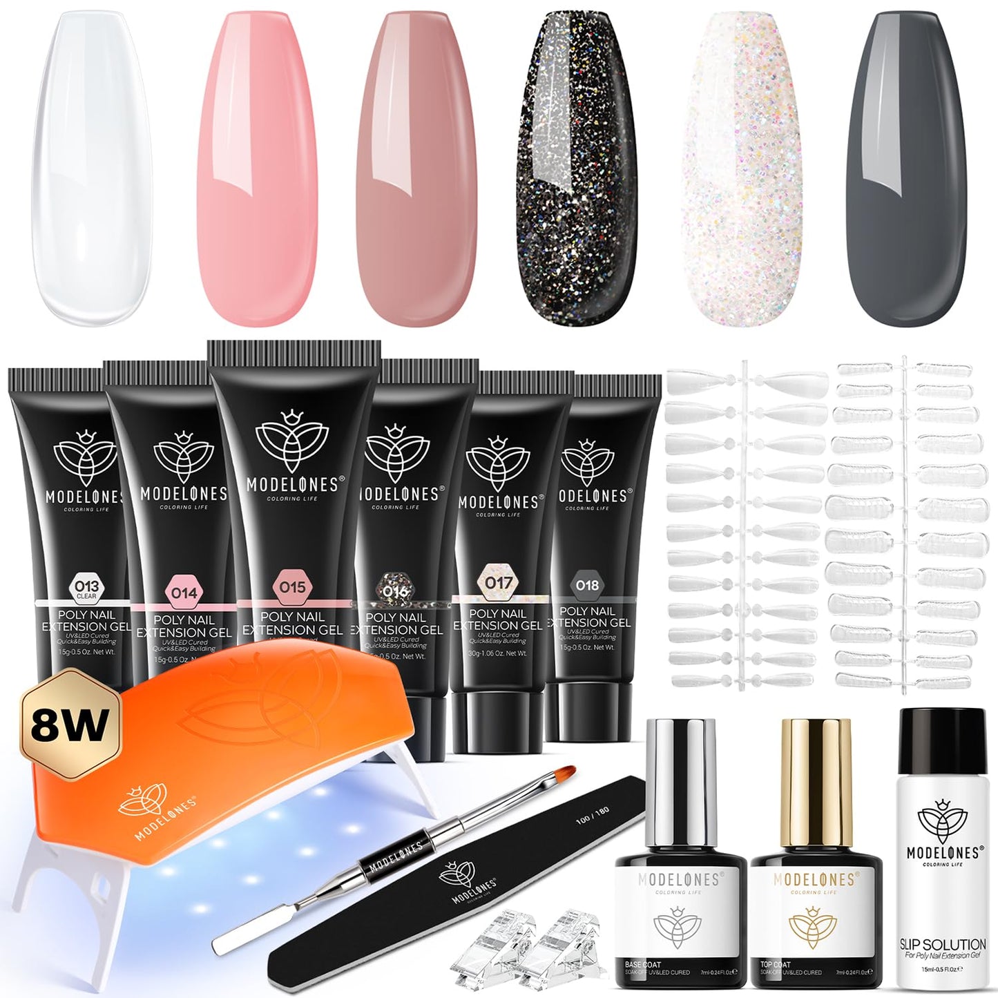 Poly Gel Nail Kit 6 Colors