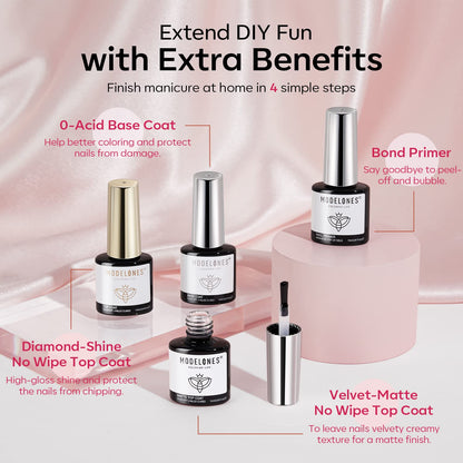 Modelones 24 Pcs Gel Nail Polish Colors Set (20 Colors)