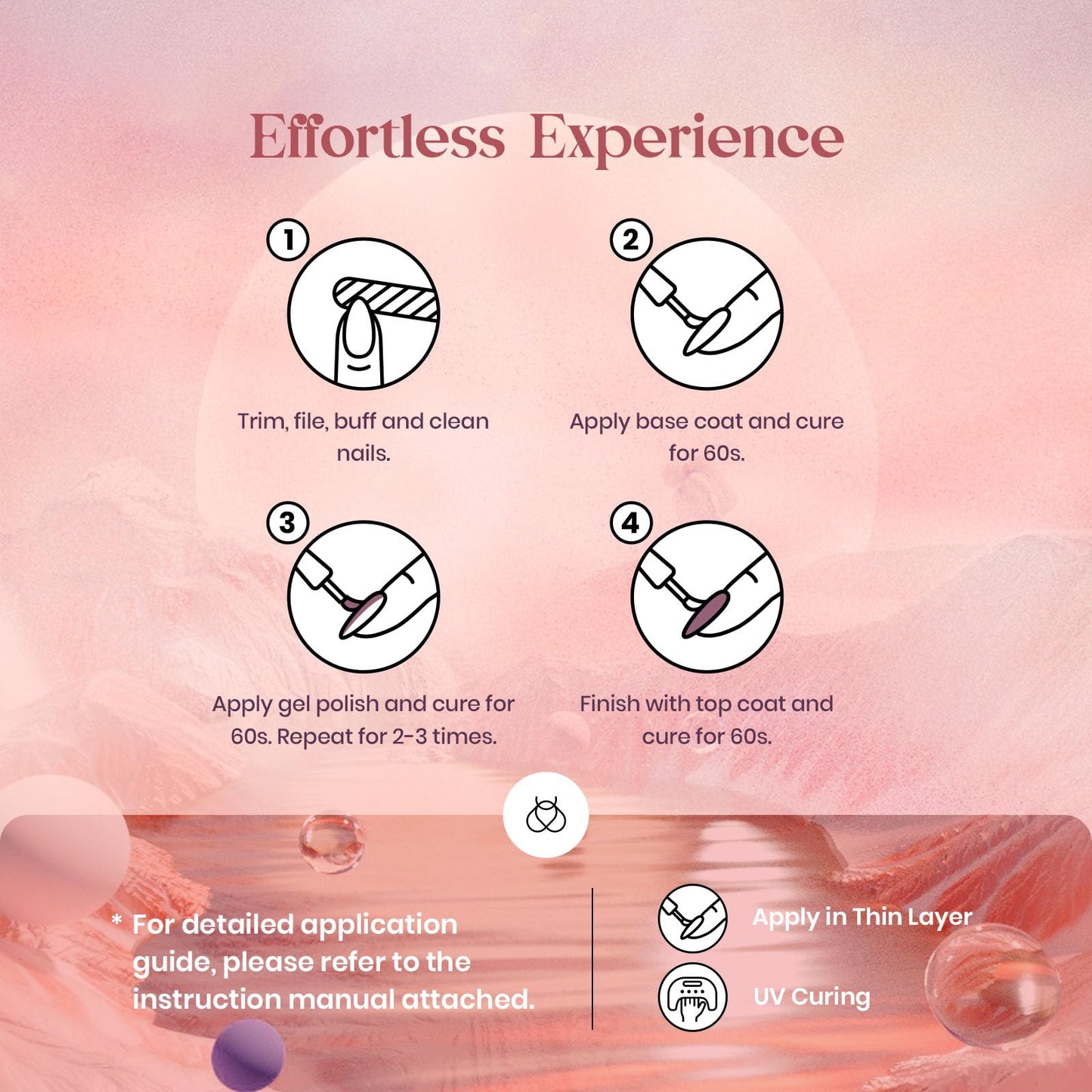 Beetles Pink Nude Gel Nail Polish 23 PCS Set, (20 Colors)